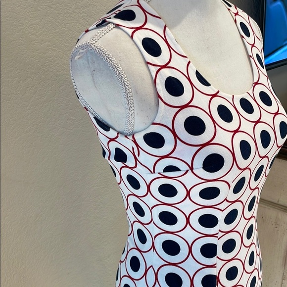 Authentic Dolce & Gabbana Cream Sheath Midi Dress Sleeveless Scoop Neck - Picture 3 of 7